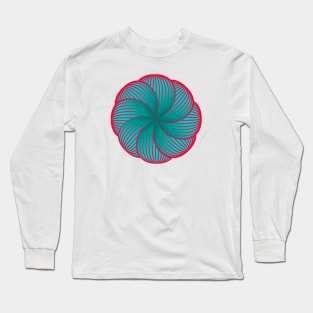 Turquoise flower Long Sleeve T-Shirt